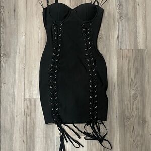 Fashion Nova Black Corset Mini Dress